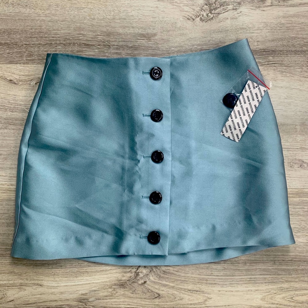 brand new urban outfitters silk button up skirt